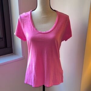 American Vintage Bright Pink Short Sleeve Tee NWT